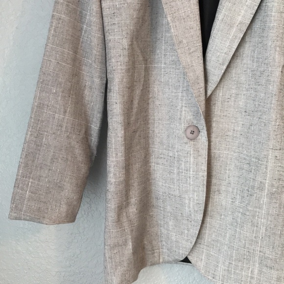 Vintage Worthington grey plaid blazer jacket - Picture 3 of 6
